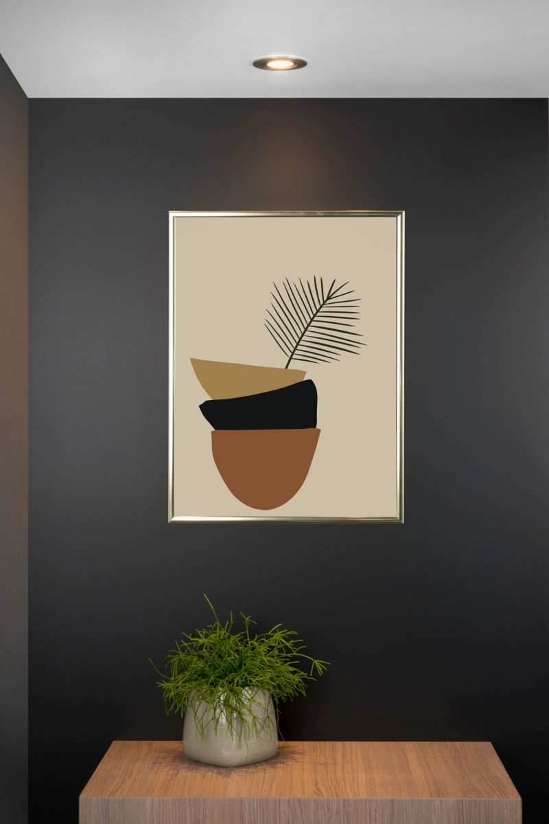 Lucide TUBE - Zapustené bodové svietidlo - Ø 9,2 cm - 1xGU10 - Satin Chrome